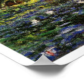 Wasserlilien und Japanische Brücke Poster (Ecke)