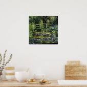 Wasserlilien und Japanische Brücke Poster (Küche)