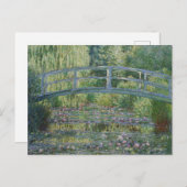 Wasserlilien und Japanische Fußbrücke Feiertagspostkarte (Vorne/Hinten)