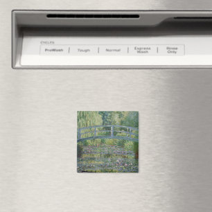 Wasserlilien und Japanische Fußbrücke Magnet