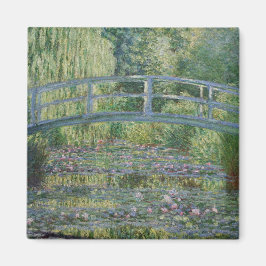 Wasserlilien und Japanische Fußbrücke Magnet