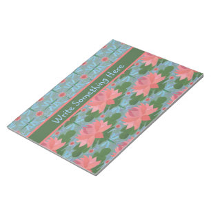Wasserlilien und Libellen Notepad oder Jotter Notizblock