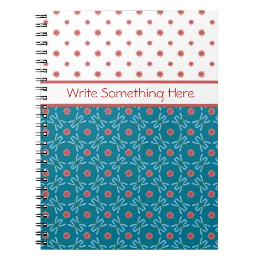 Wasserlilien und Libellen, SpiralNotebook Notizblock (Vorderseite)