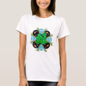 Wasserlilien und Rollen T-Shirt (Vorderseite)