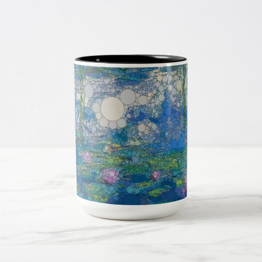 Wasserlilien, Unendlichkeitspunkte nach Claude Mon Zweifarbige Tasse (Mittel)