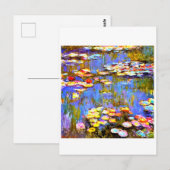 Wasserlilien von Claude Monet - Art Post Card Postkarte (Vorne/Hinten)