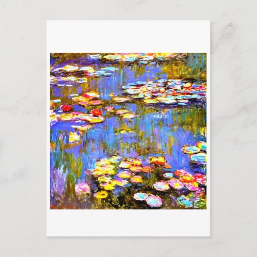 Wasserlilien von Claude Monet - Art Post Card Postkarte (Vorderseite)