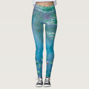 Wasserlilien von Claude Monet Fine Art Malerei Leggings