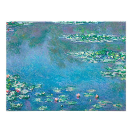 Wasserlilien von Claude Monet Kunstmalerei Fotodruck (Vorne)