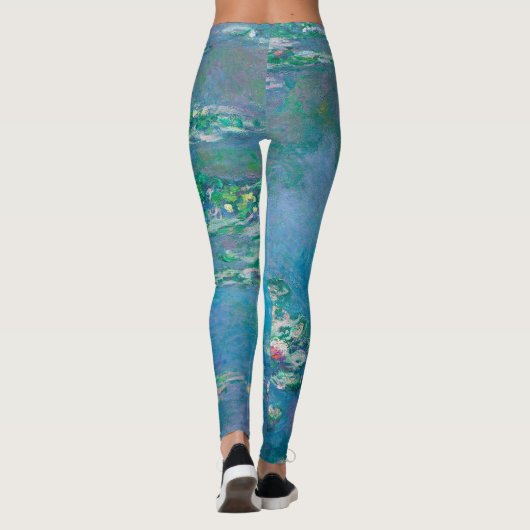 Wasserlilien von Claude Monet Kunstmalerei Leggings (Rückseite)