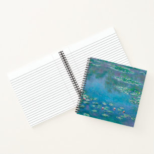 Wasserlilien von Claude Monet Kunstmalerei Notizblock