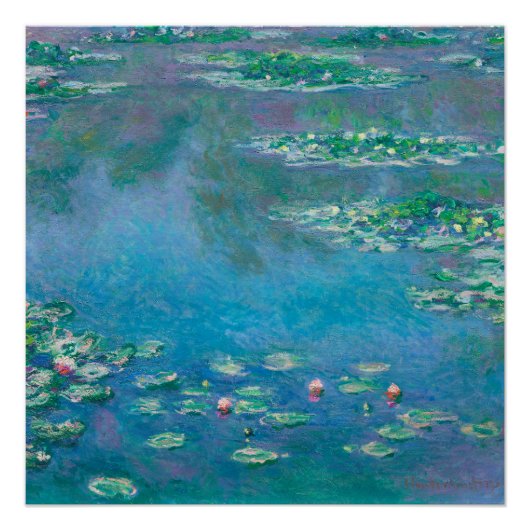 Wasserlilien von Claude Monet Kunstmalerei Poster (Vorderseite)