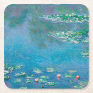 Wasserlilien von Claude Monet Kunstmalerei Rechteckiger Pappuntersetzer