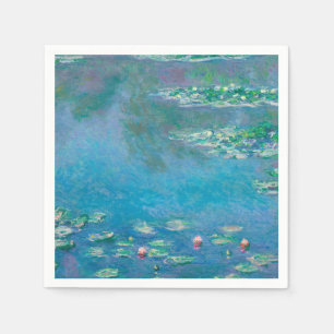 Wasserlilien von Claude Monet Kunstmalerei Serviette