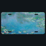 Wasserlilien von Claude Monet Kunstmalerei US Nummernschild<br><div class="desc">Schönes Meisterwerk von Claude Monet - Water Lilies aus seinem Garten in Giverny,  Frankreich. Eines der berühmtesten Kunstgemälde in der Kunstgeschichte und ein schönes Beispiel für Impressionismus. Das ist wirklich ein wunderbares Kunstwerk und ein großartiges Geschenk für Kunstliebhaber.</div>