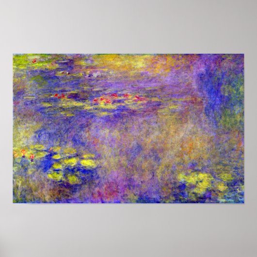 Wasserlilien von Claude Monet Poster (Vorne)