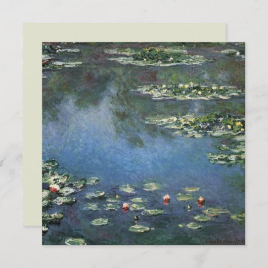 Wasserlilien von Claude Monet, Vintage Blume (Vorne/Hinten)