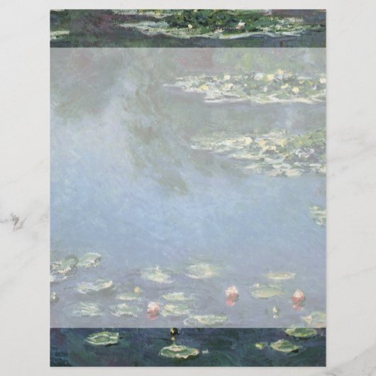 Wasserlilien von Claude Monet, Vintage Blume (Rückseite)