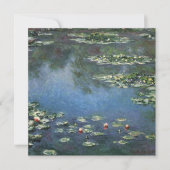 Wasserlilien von Claude Monet, Vintage Blume Einladung (Vorderseite)