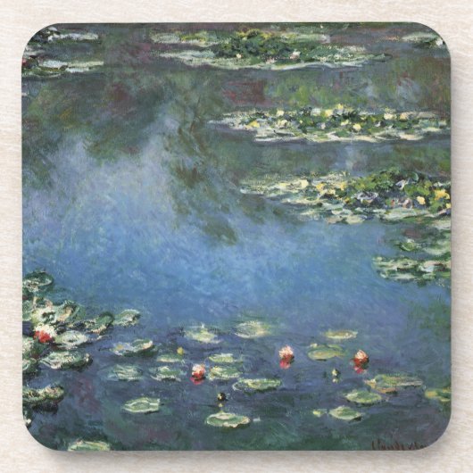 Wasserlilien von Claude Monet, Vintage Blume Getränkeuntersetzer (Vorderseite)