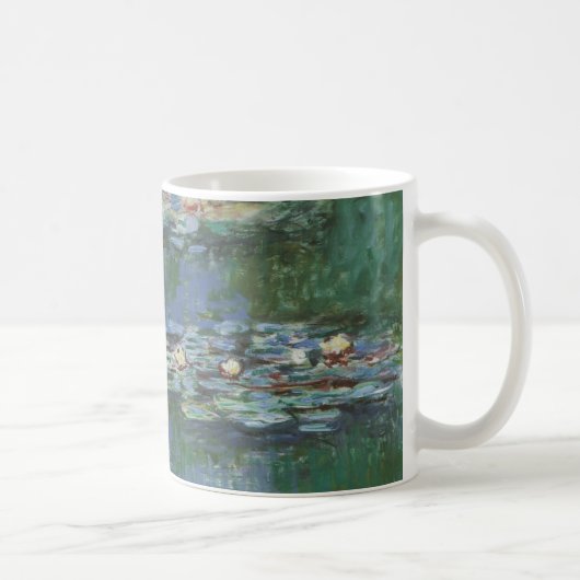 Wasserlilien von Claude Monet, Vintage Blume Kaffeetasse (Rechts)