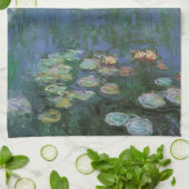 Wasserlilien von Claude Monet, Vintage Blume Küchentuch (Gefaltet)
