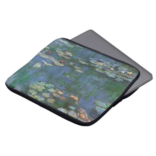 Wasserlilien von Claude Monet, Vintage Blume Laptopschutzhülle (Vorne Oben)