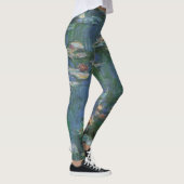 Wasserlilien von Claude Monet, Vintage Blume Leggings (Rechts)