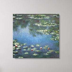 Wasserlilien von Claude Monet, Vintage Blume Leinwanddruck