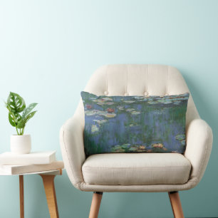 Wasserlilien von Claude Monet, Vintage Blume Lendenkissen