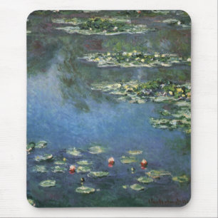 Wasserlilien von Claude Monet, Vintage Blume Mousepad