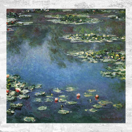 Wasserlilien von Claude Monet, Vintage Blume Poster