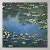 Wasserlilien von Claude Monet, Vintage Blume Poster (Vorne)