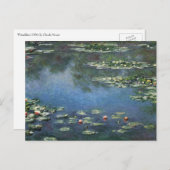 Wasserlilien von Claude Monet, Vintage Blume Postkarte (Vorne/Hinten)