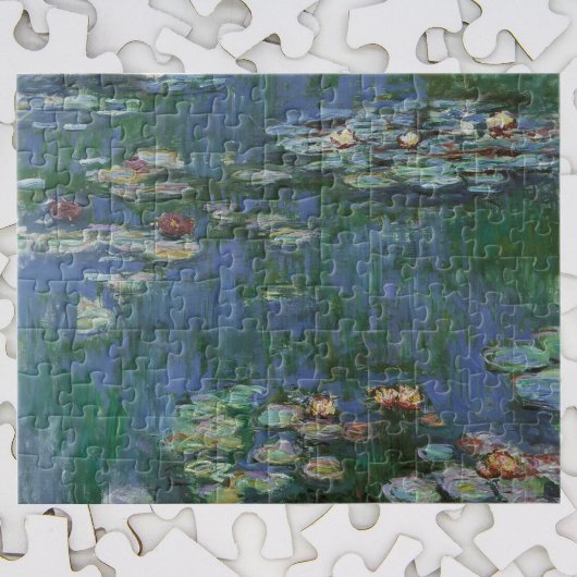 Wasserlilien von Claude Monet, Vintage Blume Puzzle