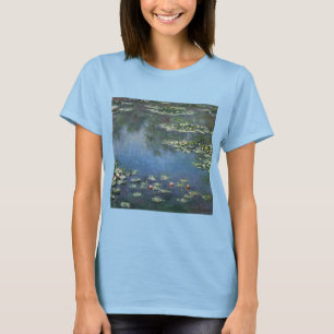 Wasserlilien von Claude Monet, Vintage Blume T-Shirt