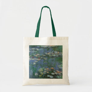 Wasserlilien von Claude Monet, Vintage Blume Tragetasche