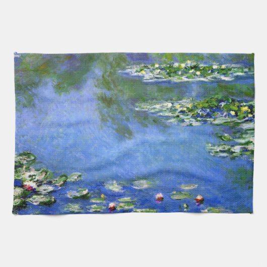 Wasserlilien von Claude Monet, Vintage Kunst Geschirrtuch (Horizontal)