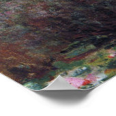 Wasserlilien von Claude Monet, Vintage Kunst Poster (Ecke)