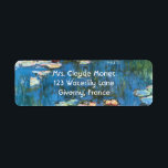 Wasserlilien von Claude Monet, Vintager Impression<br><div class="desc">Einfache Anpassung von Rücksendeadressen-Aufklebern. Fügen Sie einfach Ihre Informationen hinzu! Wasserlilien (1914) von Claude Monet ist ein Vintages impressionistisches Kunstmalerei. Eine von vielen Variationen von Wasser-Lilie-Blumenbildern, die Monet in seinem Blumengarten in Giverny, Frankreich, vom Teich gemalt hat. Über den Künstler: Claude Monet (1840-1926) war Gründer der französischen impressionistischen Malerei, wobei...</div>