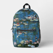 Wasserlilien von Claude Monet, Vintager Impression Bedruckter Rucksack (Vorderseite)
