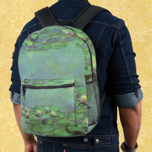 Wasserlilien von Claude Monet, Vintager Impression Bedruckter Rucksack