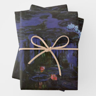 Wasserlilien von Claude Monet, Vintager Impression Geschenkpapier Set