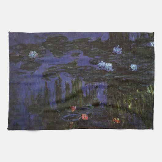 Wasserlilien von Claude Monet, Vintager Impression Geschirrtuch (Horizontal)