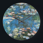 Wasserlilien von Claude Monet, Vintager Impression Große Wanduhr<br><div class="desc">Wasserlilien (1914) von Claude Monet ist ein Vintages impressionistisches Kunstmalerei. Eine von vielen Variationen von Wasser-Lilie-Blumenbildern, die Monet in seinem Blumengarten in Giverny, Frankreich, vom Teich gemalt hat. Über den Künstler: Claude Monet (1840-1926) war Gründer der französischen impressionistischen Malerei, wobei die meisten seiner Gemälde "en plein air" (im Freien) Stil...</div>