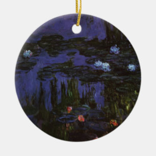 Wasserlilien von Claude Monet, Vintager Impression Keramikornament