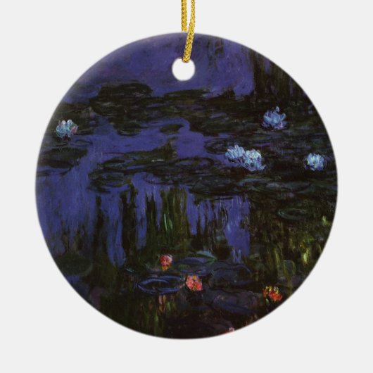 Wasserlilien von Claude Monet, Vintager Impression Keramikornament (Vorne)