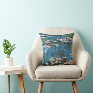 Wasserlilien von Claude Monet, Vintager Impression Kissen