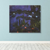 Wasserlilien von Claude Monet, Vintager Impression Leinwanddruck (Insitu (Holzboden))