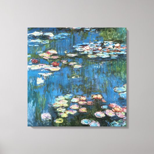 Wasserlilien von Claude Monet, Vintager Impression Leinwanddruck (Vorderseite)